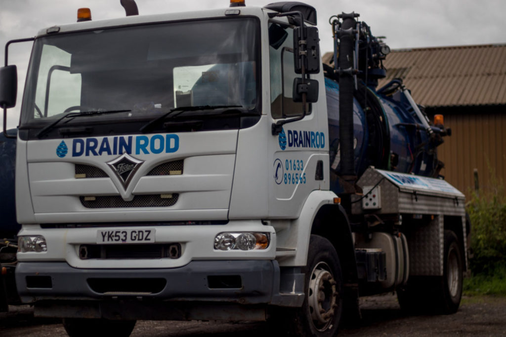 Drainrod Ltd Gully sucker ready to clear site drainage and road drains in Newport, Cardiff, and Bristol