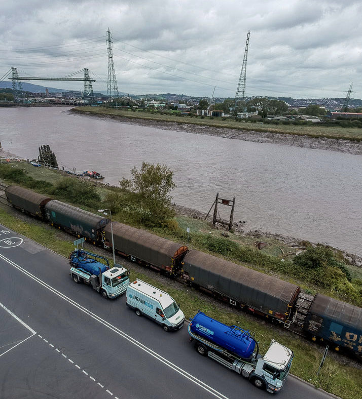 Drainrod Ltd Vans and Lorries cleaning drains in Newport, Soth Wales